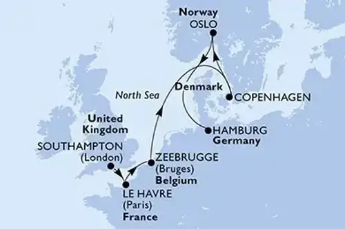 Cruise itinerary