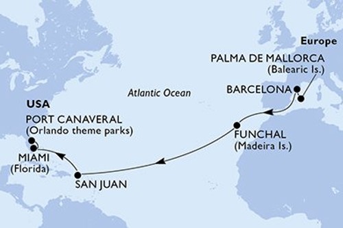 Cruise itinerary