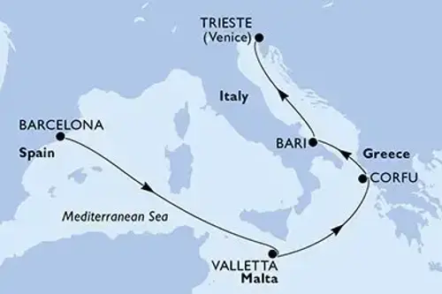 Маршрут круиза