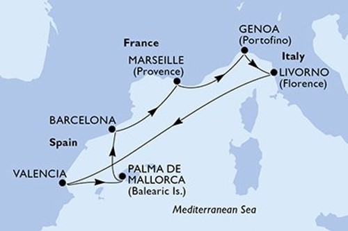Cruise itinerary