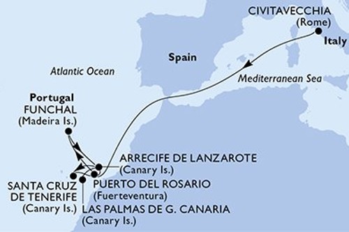 Cruise itinerary