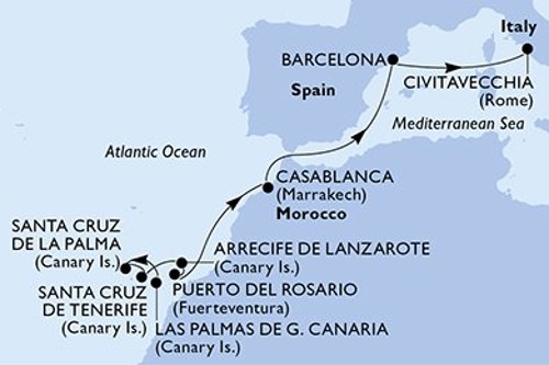 Cruise itinerary