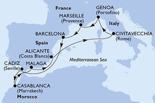 Cruise itinerary