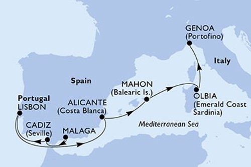Cruise itinerary