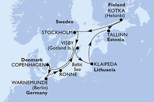 Cruise itinerary