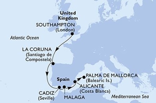 Cruise itinerary