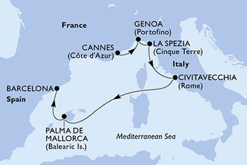 Cruise itinerary