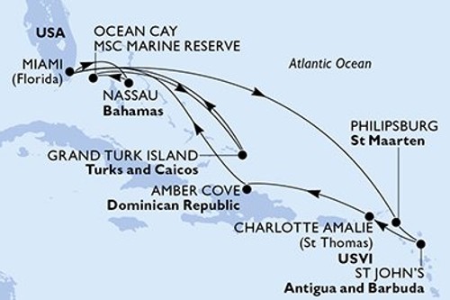 Cruise itinerary