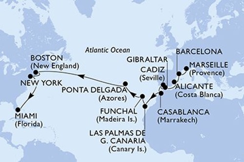 Cruise itinerary