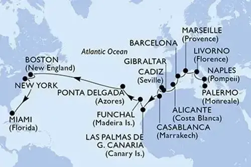 Cruise itinerary