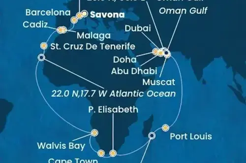 Маршрут круиза