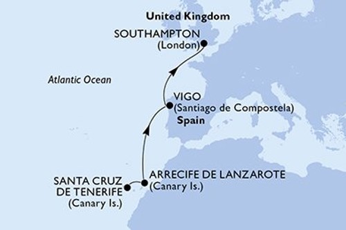 Cruise itinerary