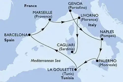 Маршрут круиза