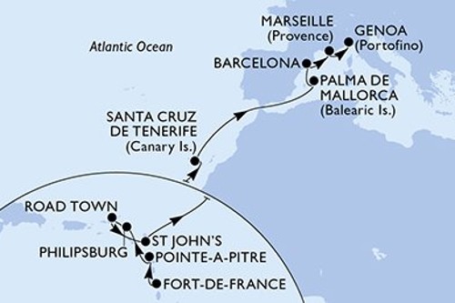 Cruise itinerary