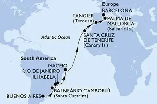 Cruise itinerary