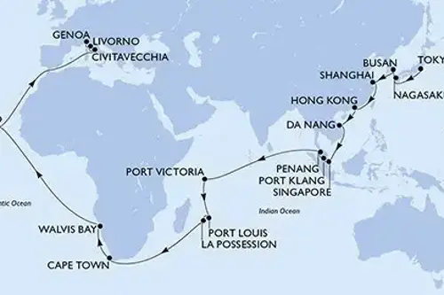 Маршрут круиза