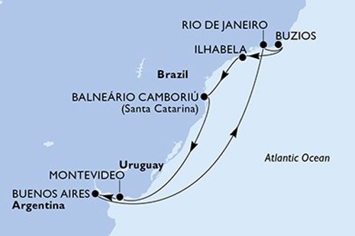 Cruise itinerary