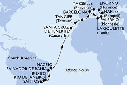 Cruise itinerary