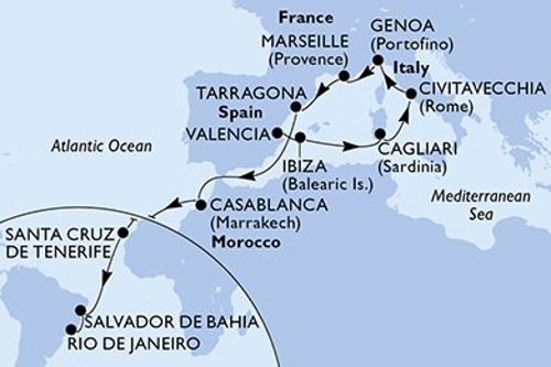 Cruise itinerary