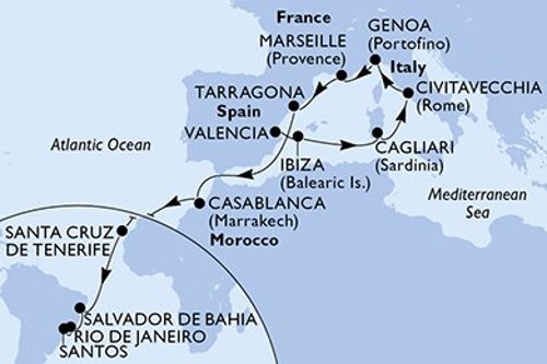 Cruise itinerary