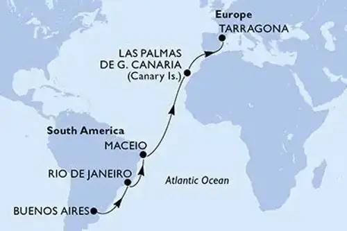 Cruise itinerary