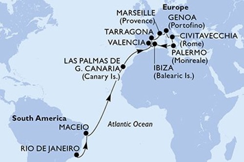 Cruise itinerary
