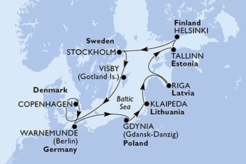Cruise itinerary