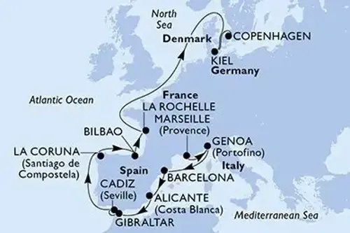 Cruise itinerary