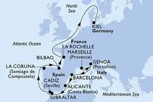 Cruise itinerary