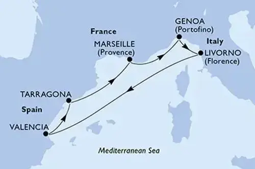 Маршрут круиза