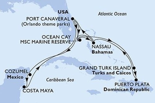 Cruise itinerary