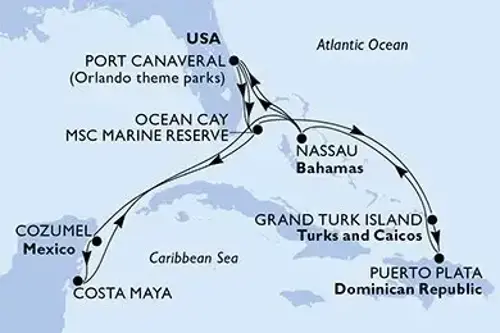 Cruise itinerary