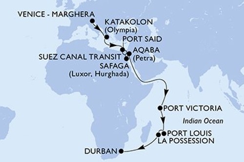 Cruise itinerary