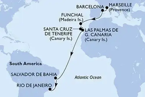 Маршрут круиза