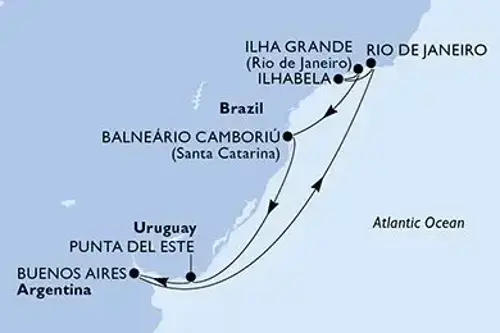 Маршрут круиза