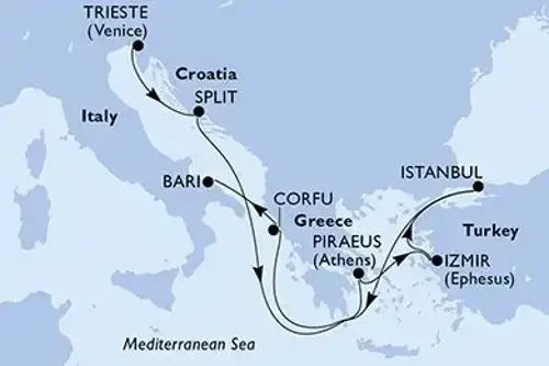 Маршрут круиза