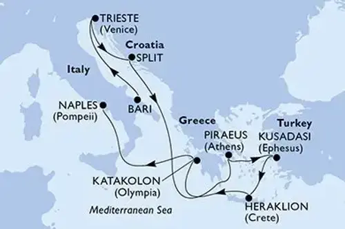 Маршрут круиза