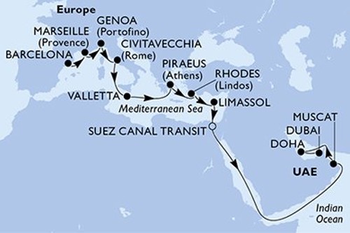 Cruise itinerary