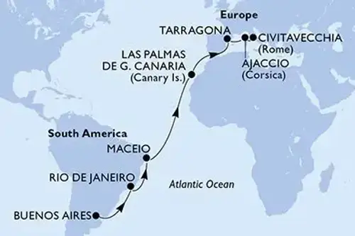 Cruise itinerary