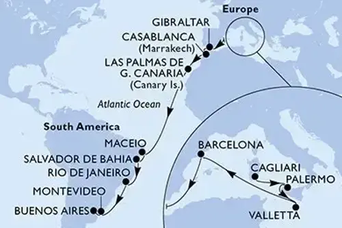 Cruise itinerary