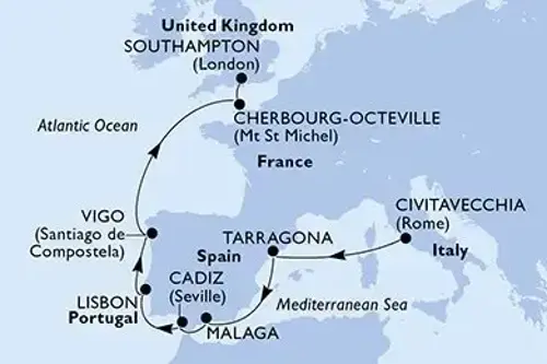 Cruise itinerary