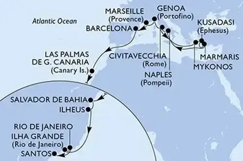 Cruise itinerary