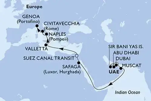 Cruise itinerary