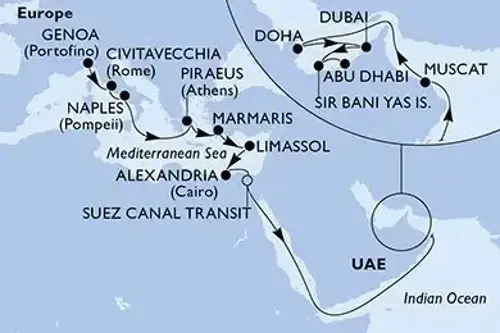 Cruise itinerary