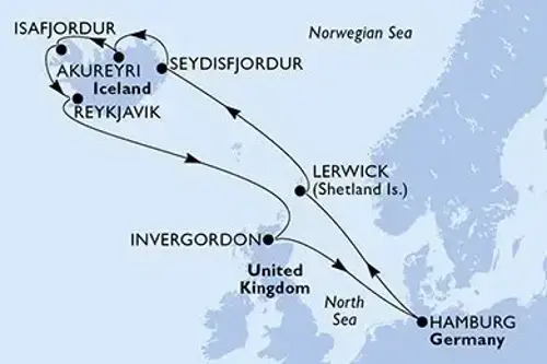 Маршрут круиза