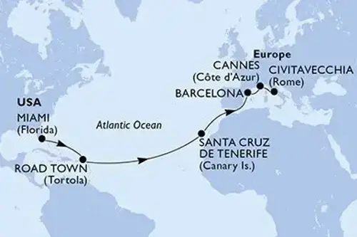 Cruise itinerary