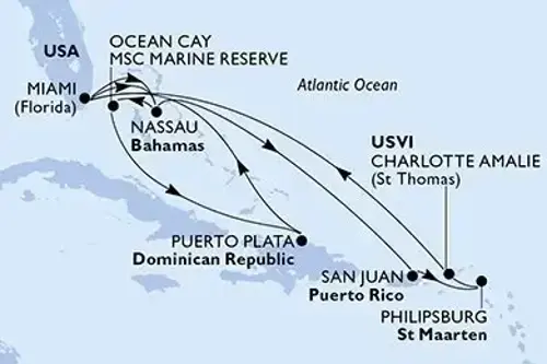 Cruise itinerary