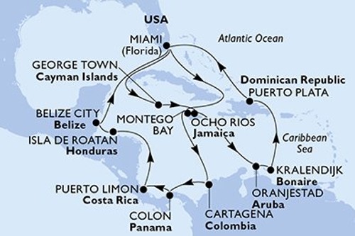 Маршрут круиза