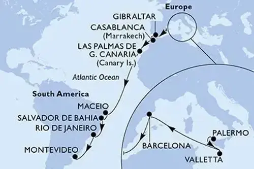 Маршрут круиза