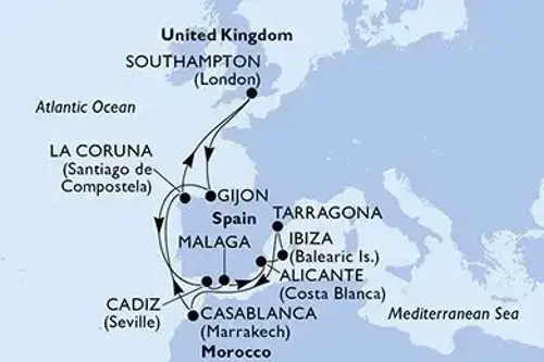 Маршрут круиза